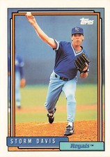 Storm Davis 1992 Topps #556 Kansas City Royals