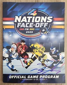 Brock Nelson Signed USA Official 2025 4 Nations Face-Off Program RAD - Picture 1 of 1