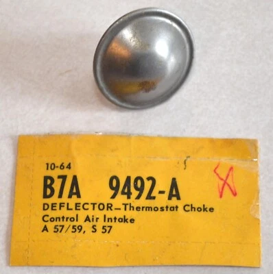 NOS 1957-1959 Ford Thermostatic Choke Control Air Intake Deflector, 1959 Edsel - Image 1 of 4