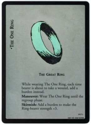 The One Ring, The Great Ring Foil Ages End Holo Lord of the Rings TCG LOTR LP - Image 1 of 2