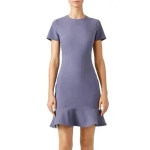 Likely Beckett Rüschensaum Etui lila Cocktail Party Kleid Gr. 10 Neu mit Etikett - Bild 1 von 9