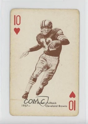 1963 Stancraft Playing Cards Green Back Jim Brown #10H HOF - Image 1 of 2