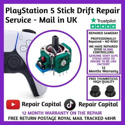 Playstation 5 Controller Analog Stick Drift Repair Service - Fast & Professional - Image 1 of 2