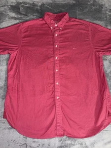 Brooks Brothers Mens Short Sleeve Button Down Shirt Size Large Red - Picture 1 of 9