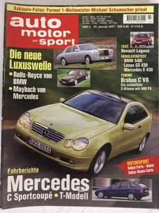 auto, motor und Sport 3/2001, Mercedes C Coupe, Rolls Royce, Maybach, Brabus - Bild 1 von 1