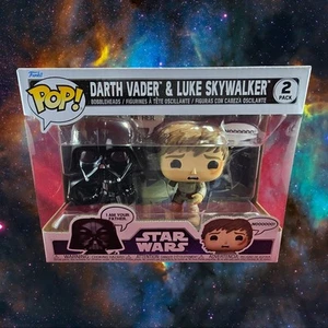 Darth Vader & Luke Skywalker funko 2 pack (nib)With Pop Protector  - Picture 1 of 8