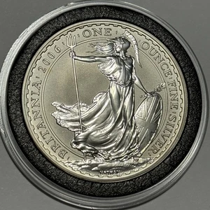 2006 Britannia UK Britain Chariot 2£ Coin Rare 1 Troy Oz Fine Silver Round Medal - Picture 1 of 14