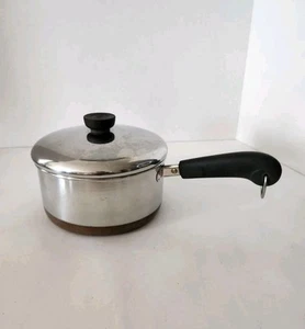 Vintage Revere Ware 2 QT Sauce Pan Pot Copper Clad Bottom With Lid - Picture 1 of 11
