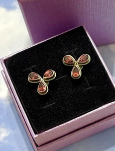 Nicky Butler NB Sterling Silber Granat Marquise Stern Cluster 925 Ohrringe - Bild 1 von 3