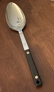 Vintage EKCO Vanadium Edelstahl massiv Servierlöffel mit glattem schwarzem Griff USA - Bild 1 von 2