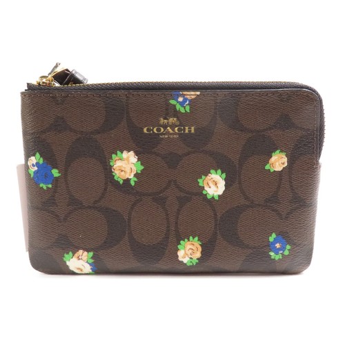 Borsa Coach Ghw rivestita in tela marrone