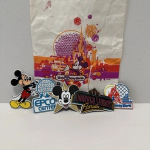 Vintage Walt Disney World Fridge Magnet Lot Disneyland Mickey Mouse Epcot NEW - Picture 1 of 6