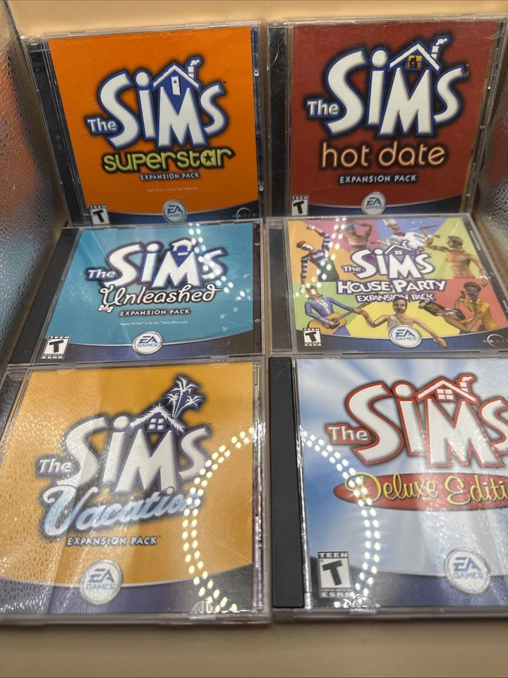 The Sims PC Game Lot (6) Deluxe + Expansion Packs – Superstar, Hot Date - Image 1 of 4