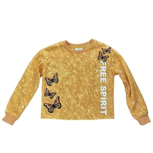Self Esteem Girls Yellow Butterfly Sweatshirt Small NWT - Picture 1 of 2