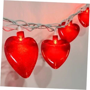 Red Heart String Lights, 8.5Ft Mother Day Decorations Light with 10 LED Red - Picture 1 of 7