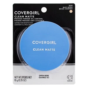 4 Pack CoverGirl Clean Matte Pressed Powder, Buff Beige 525, 0.35 oz - Picture 1 of 2
