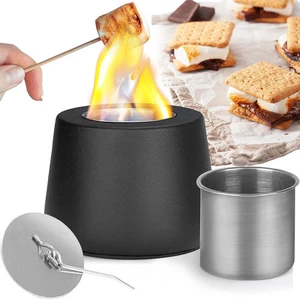 Tischkamin Tischfeuer Feuerstelle Kamin Innenkamin innen-außen Beton Edelstahl - Bild 1 von 11