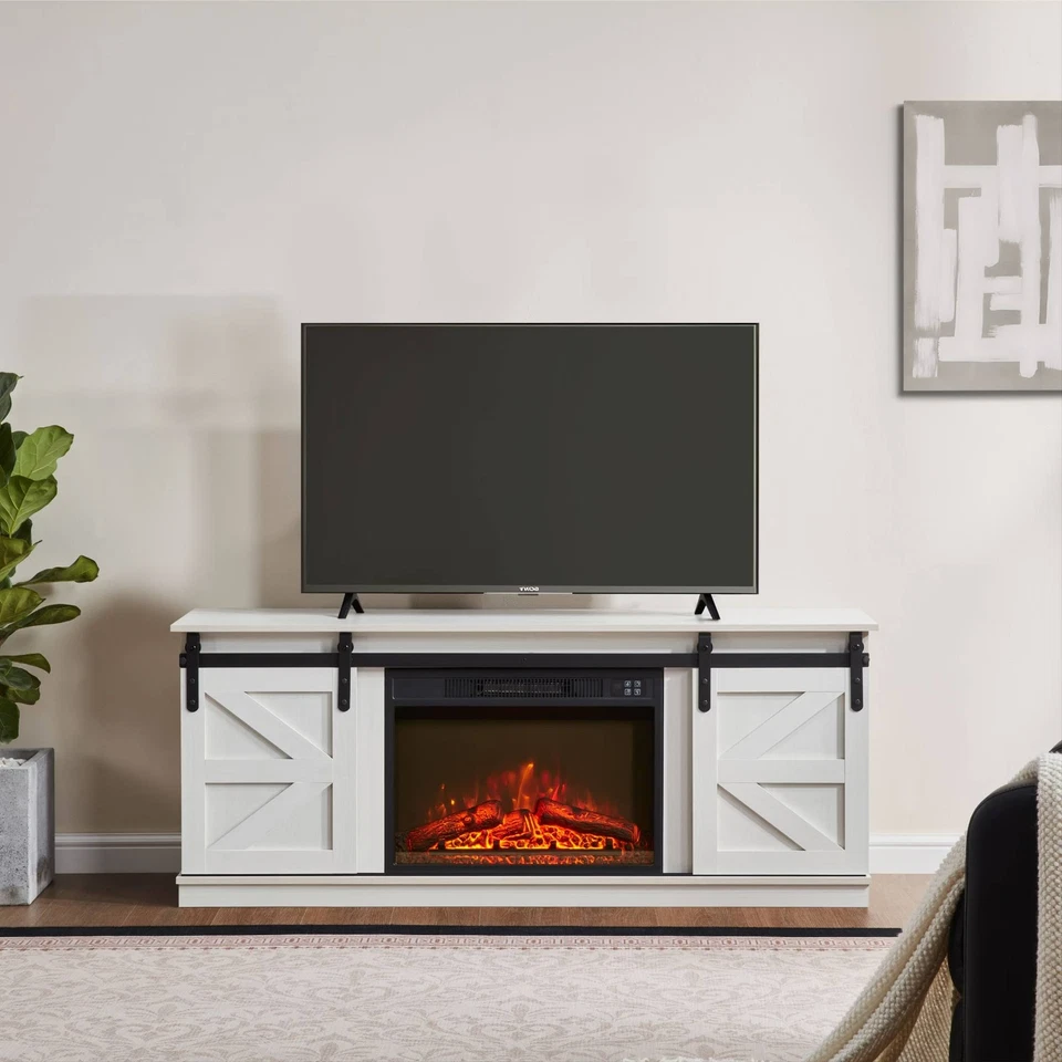 FunniHomi Fireplace TV Stand for up to 65", Entertainment Center w/ Shelves - Image 1 of 4