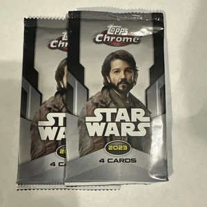 2023 Topps Chrome Star Wars 4 Card Pack (2pack Lot) - Bild 1 von 1