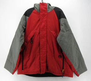 VINTAGE Ralph Lauren Polo Jeans Giacca Uomo Medio Rosso Tech Parka Cappotto Sci RL Anni 90 - Foto 1 di 18