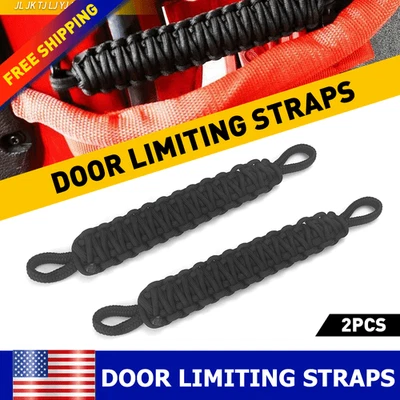 Регулируемый сменный ремень ограничителя двери для Jeep Wrangler 1976-2021 годов выпуска - Изображение 1 из 4