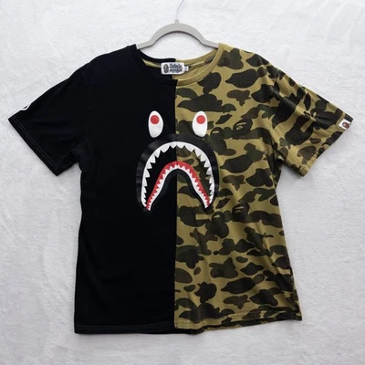 A Bathing Ape BAPE Camo Shark Split Tee Youth XXL (Men’s Small) - Image 1 of 4
