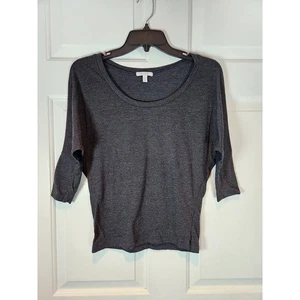 Juniors sz XS Black 3/4 Sleeved Cropped T Shirt by Delias - Picture 1 of 6