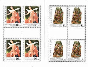 SLOVAKIA MNH Sc 237-38 Mini-sheet Mi 243-44 KB - Picture 1 of 1