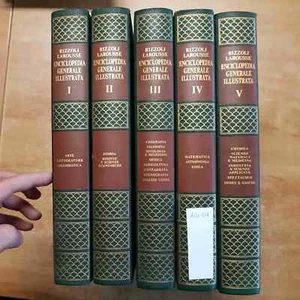 Complete Illustrated General Encyclopedia Rizzoli Larousse 1969 In 5 Volumes - Picture 1 of 5