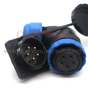 SD28 5Pin Aviation Connector IP67 Waterproof High Voltage Bulkhead Circular Plug - Picture 1 of 6