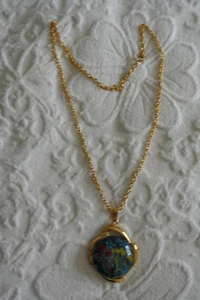 Blue/ Multi Floral Pendant - Picture 1 of 2