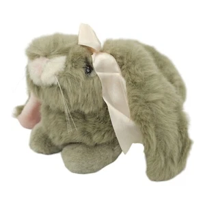 Bunny Rabbit Floppy Ears Pink Bow Plush Vintage 90s Stuffed Animal Toy Chosun - Picture 1 of 16