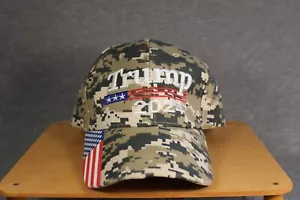 Trump 2024 Digital Camo Strapback Hat / Cap Donald J Trump 45 President MAGA - Picture 1 of 7