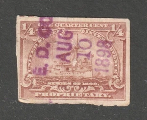 Scott # RB21, Used, VF, ¼¢ Battleship, Emerson Drug Co., Baltimore, MD - Picture 1 of 3