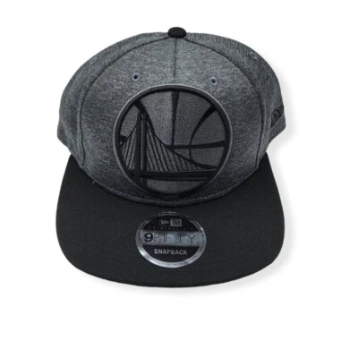 New Era Golden State Warriors 9Fifty Heather Huge Graphite Adjustable Snapback - Image 1 of 4