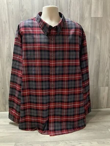 St. John's Bay Herren Baumwoll Flanell Hemd kariert | Größe 4XL BIg & Tall - Bild 1 von 11