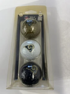 Authentic Los Angeles Rams 3 Pack Team Golf Balls NFL Regulation Size Full Color - Picture 1 of 2
