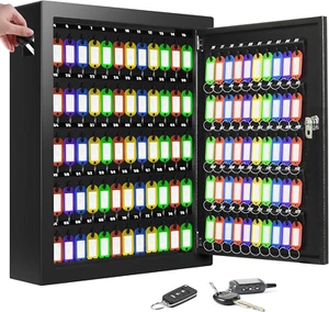 125 Key Storage Cabinet Lock Box Safe Organizer Wall Mount Large Car Lot Holder - Picture 1 of 9
