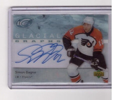 SIMON GAGNE 2007-08 UPPER DECK ICE HOCKEY GLACIAL GRAPHS AUTOGRAPH AUTO SP GG-GA
