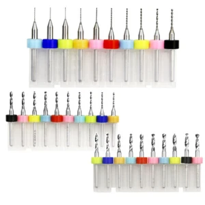 PCB Tungsten Carbide Micro Twist Drill Bits Kit Jewelry Circuit Rotary Milling - Picture 1 of 15