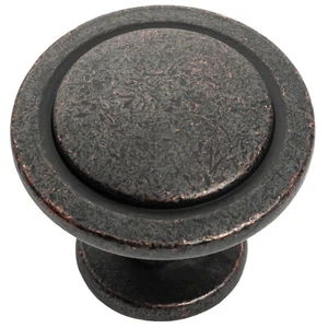Cosmas Cabinet Hardware Hammered Bronze Round Knobs #5560HB - Picture 1 of 1