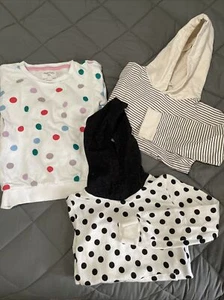 lot girls hoodie small 6-7 polka dot and stripes Mango Kids Tucker And Tate - Picture 1 of 8