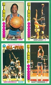 1976-77 TOPPS KANSAS CITY KINGS TEAM SET NM TINY ARCHIBALD x2 LACEY WEDMAN - Picture 1 of 2