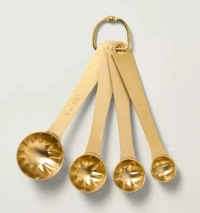 Juego de 4 cucharas medidoras de acero inoxidable Hearth & Hand With Magnolia... Nuevo - Imagen 1 de 3