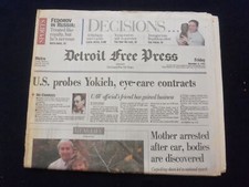 1994 NOV 4 DETROIT FREE PRESS NEWSPAPER - U.S. PROBES STEPHEN YOKICH - NP 7250