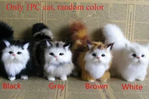 1PC Cute Plush Animal Cat Simulation Stuffed Cat Dolls Toys Decoration Gifts - Picture 1 of 6