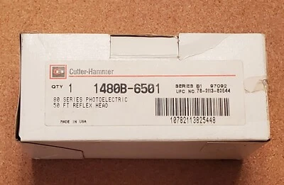 Eaton Cutler Hammer 50' Reflex Head 1480B-6501 Photoelectric Sensor - NEW in Box - Image 1 of 2