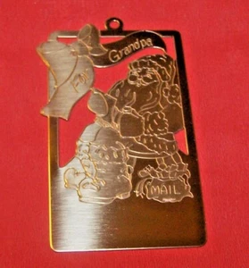 Vintage LILLIAN VERNON "Lillikins" Brass Ornament - GRANDPA - 1981 - NOS - Picture 1 of 4