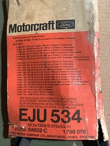 Genuine Ford Transit Mk1 Petrol Fanbelt (9.5x1359)mm EJU534,1798078,270E8A602C - Picture 1 of 4