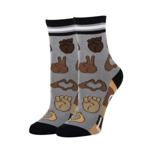 One Love - Emoji Crew-Socken aus Baumwolle für Damen - Bild 1 von 4